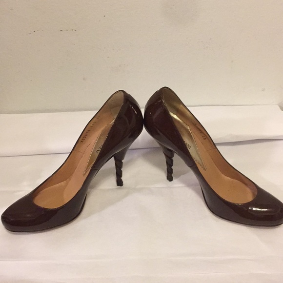 Emporio Armani chocolate brown patent leather shoe - Picture 6 of 8